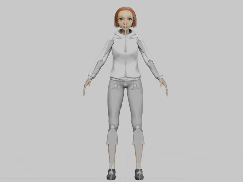 Basic Beautiful woman V32027 3D Model