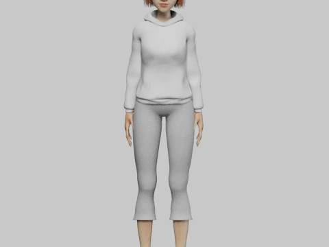 Basic Beautiful woman V32027 3D Model