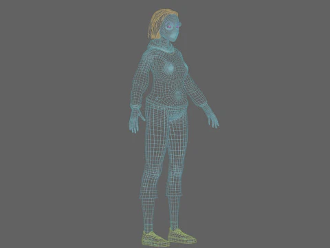 Basic Beautiful woman V32027 3D Model