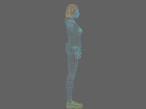 Basic Beautiful woman V32027 3D Model