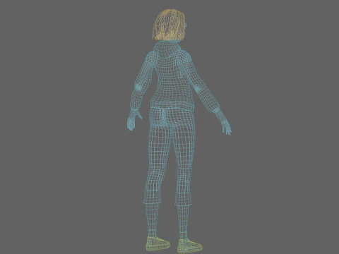 Basic Beautiful woman V32027 3D Model