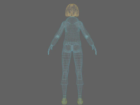 Basic Beautiful woman V32027 3D Model