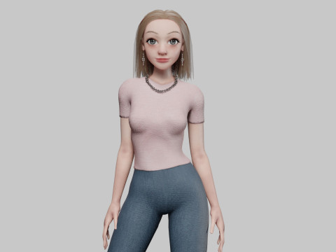 Basic classic woman V35448 3D Model