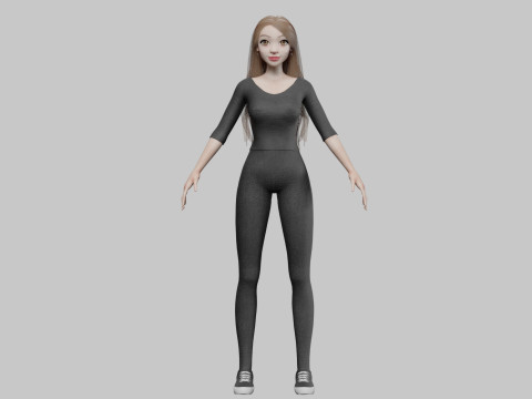 Basic cool woman V34990 3Dモデル