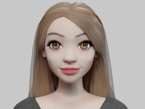 Basic cool woman V34990 3D Model
