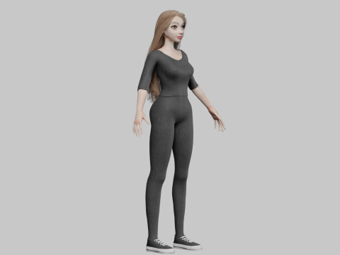 Basic cool woman V34990 3Dモデル