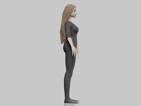 Basic cool woman V34990 3D Model