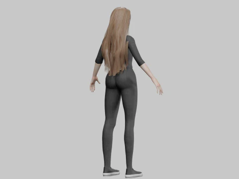 Basic cool woman V34990 3D Model