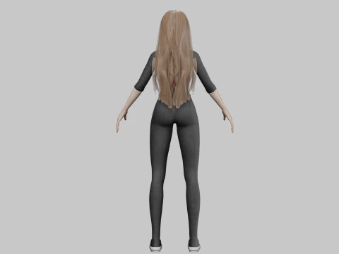 Basic cool woman V34990 3D Model