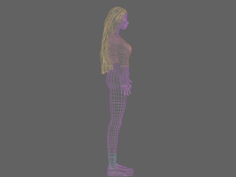 Basic cool woman V34990 3D Model