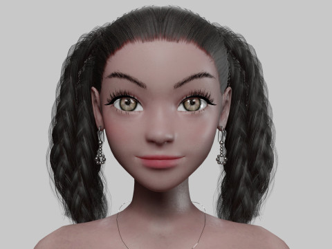 Basic cute Woman V35332 3D Model