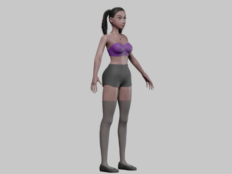Basic cute Woman V35332 3D Model