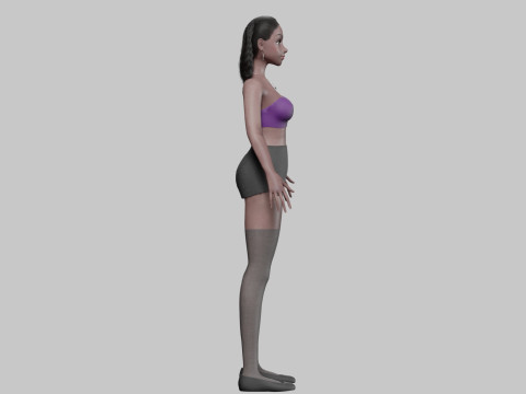 Basic cute Woman V35332 3D Model