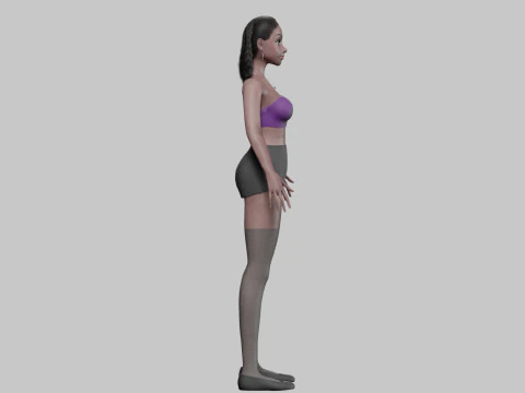 Basic cute Woman V35332 3D Model