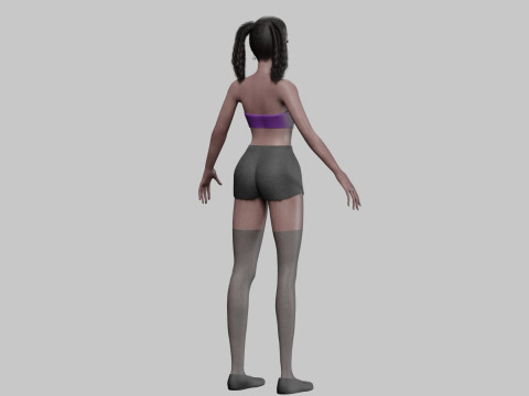 Basic cute Woman V35332 3D Model
