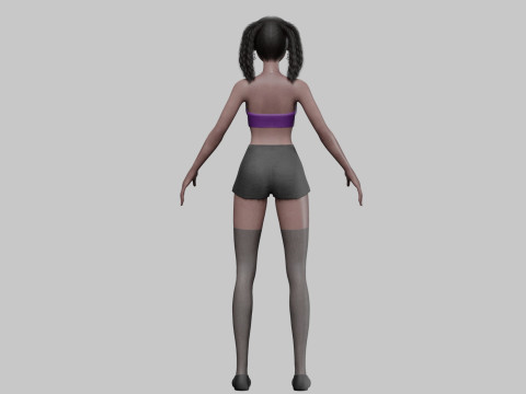 Basic cute Woman V35332 3D Model