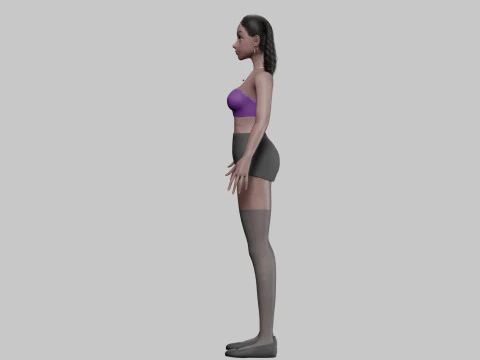 Basic cute Woman V35332 3D Model