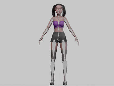 Basic cute Woman V35332 3D Model