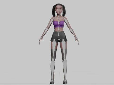 Basic cute Woman V35332 3D Model