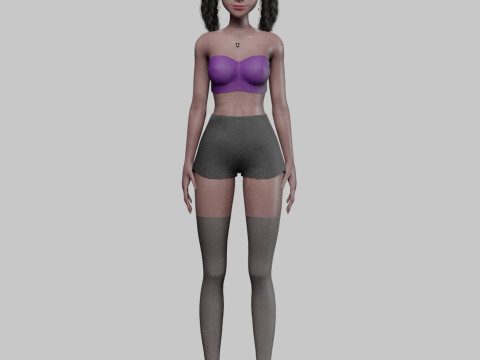 Basic cute Woman V35332 3D Model