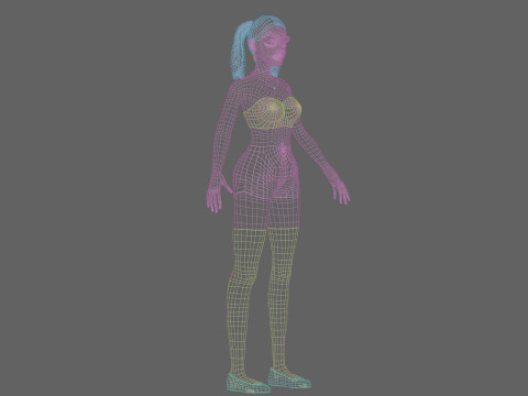 Basic cute Woman V35332 3D Model
