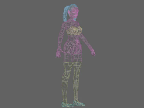 Basic cute Woman V35332 3D Model