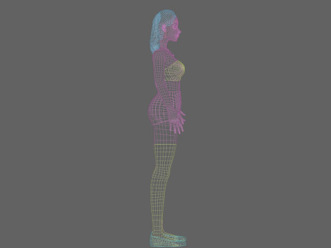 Basic cute Woman V35332 3D Model