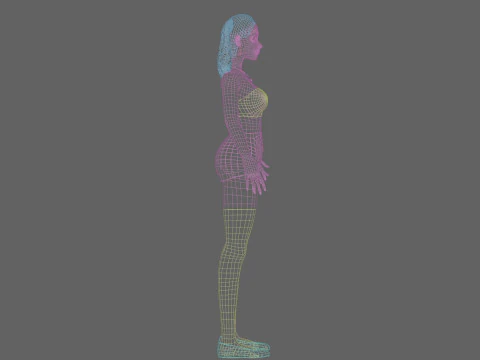 Basic cute Woman V35332 3D Model