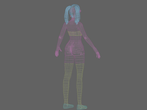 Basic cute Woman V35332 3D Model