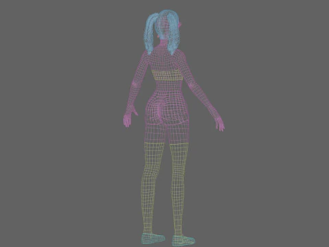 Basic cute Woman V35332 3D Model