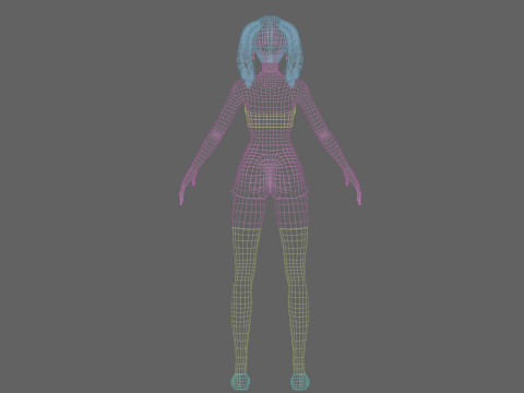 Basic cute Woman V35332 3D Model