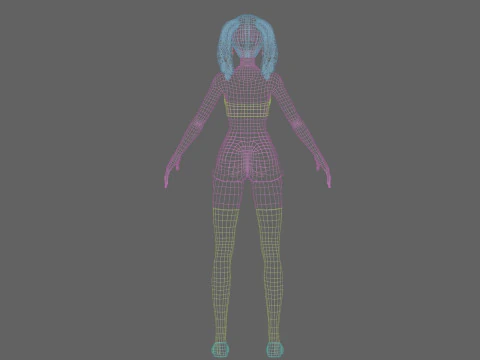 Basic cute Woman V35332 3D Model