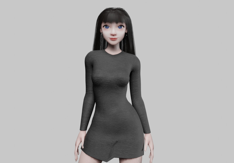 Basic Pretty Woman V36490 3D 모델 .c4d .max .obj .3ds .fbx .stl .blend 