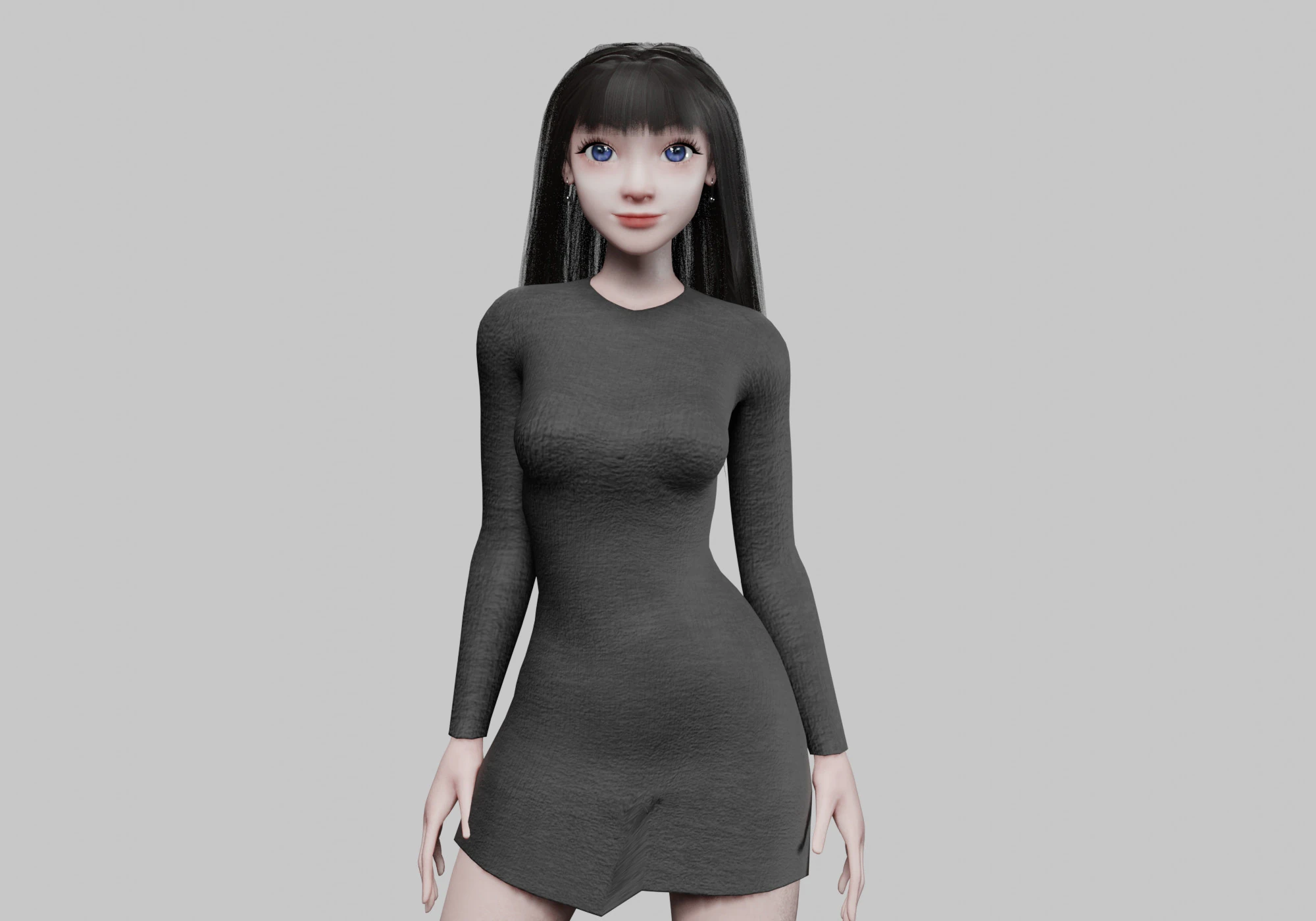 Basic Pretty Woman V36490 3D Model .c4d .max .obj .3ds .fbx .stl .blend