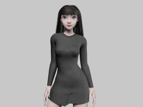 Jolie femme de base V36490 Modèle 3D