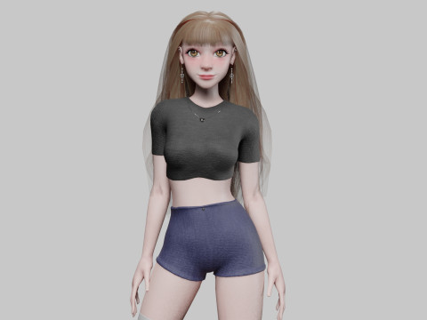 Basic Standard woman V37618 3D 모델