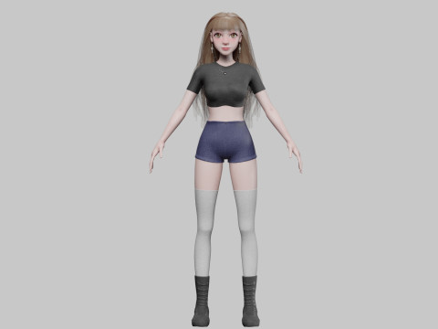 Basic Standard woman V37618 Model 3D