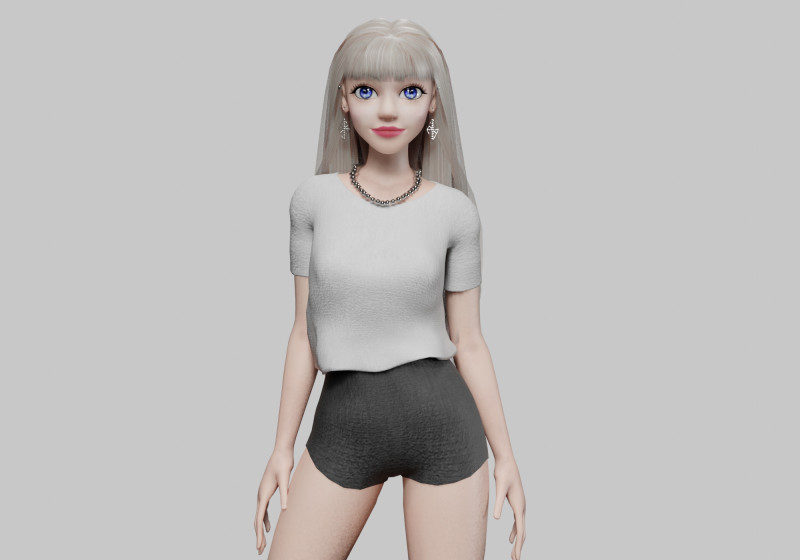 Basic sweet Woman V32326 Modèle 3D .c4d .max .obj .3ds .fbx .stl .blend 