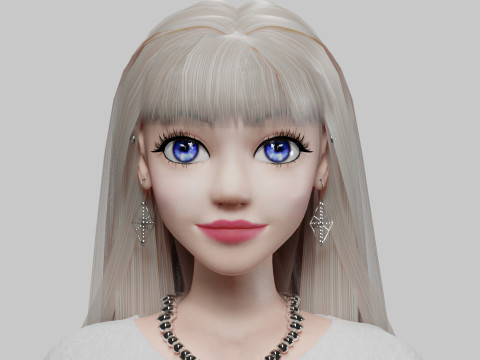 Basic sweet Woman V32326 Modèle 3D