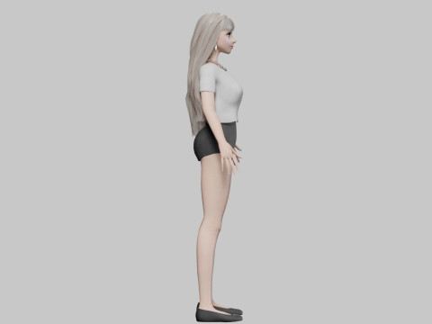 Basic sweet Woman V32326 Modèle 3D