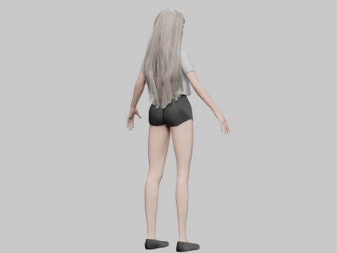 Basic sweet Woman V32326 Modèle 3D