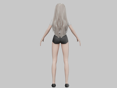 Basic sweet Woman V32326 Modèle 3D
