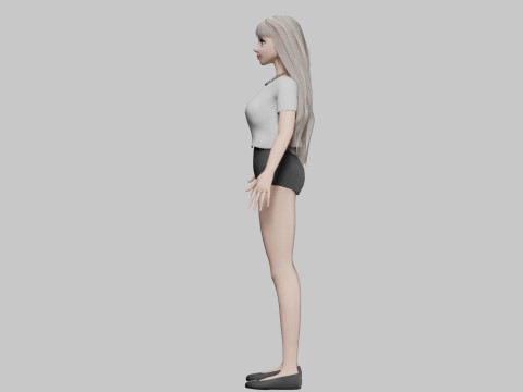 Basic sweet Woman V32326 Modèle 3D