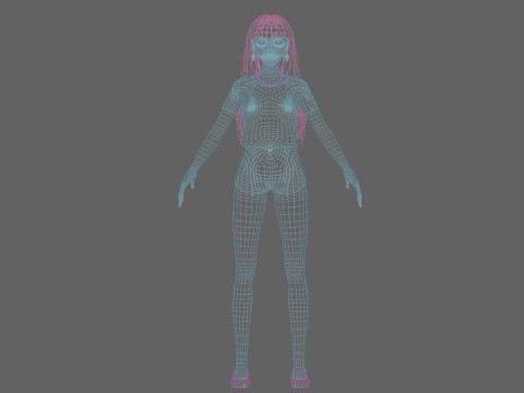 Basic sweet Woman V32326 Modèle 3D