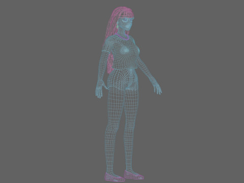 Basic sweet Woman V32326 Modèle 3D