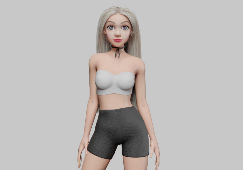 Beautiful cute Woman V27732 3Dモデル .c4d .max .obj .3ds .fbx .stl .blend