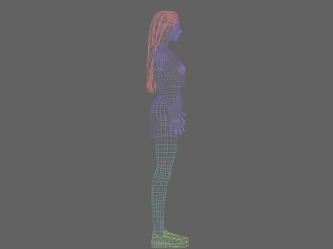 Cartoon cute Woman V33543 3D Модель