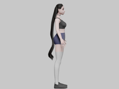 Cartoon Pretty Woman V26224 Modelo 3D