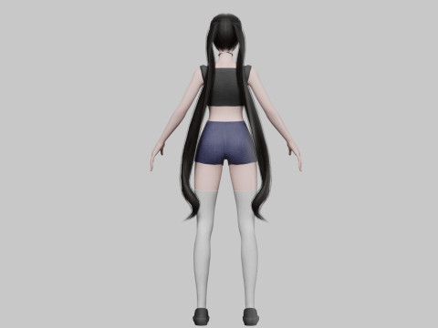 Cartoon Pretty Woman V26224 Modelo 3D