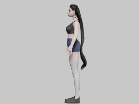 Cartoon Pretty Woman V26224 Modelo 3D